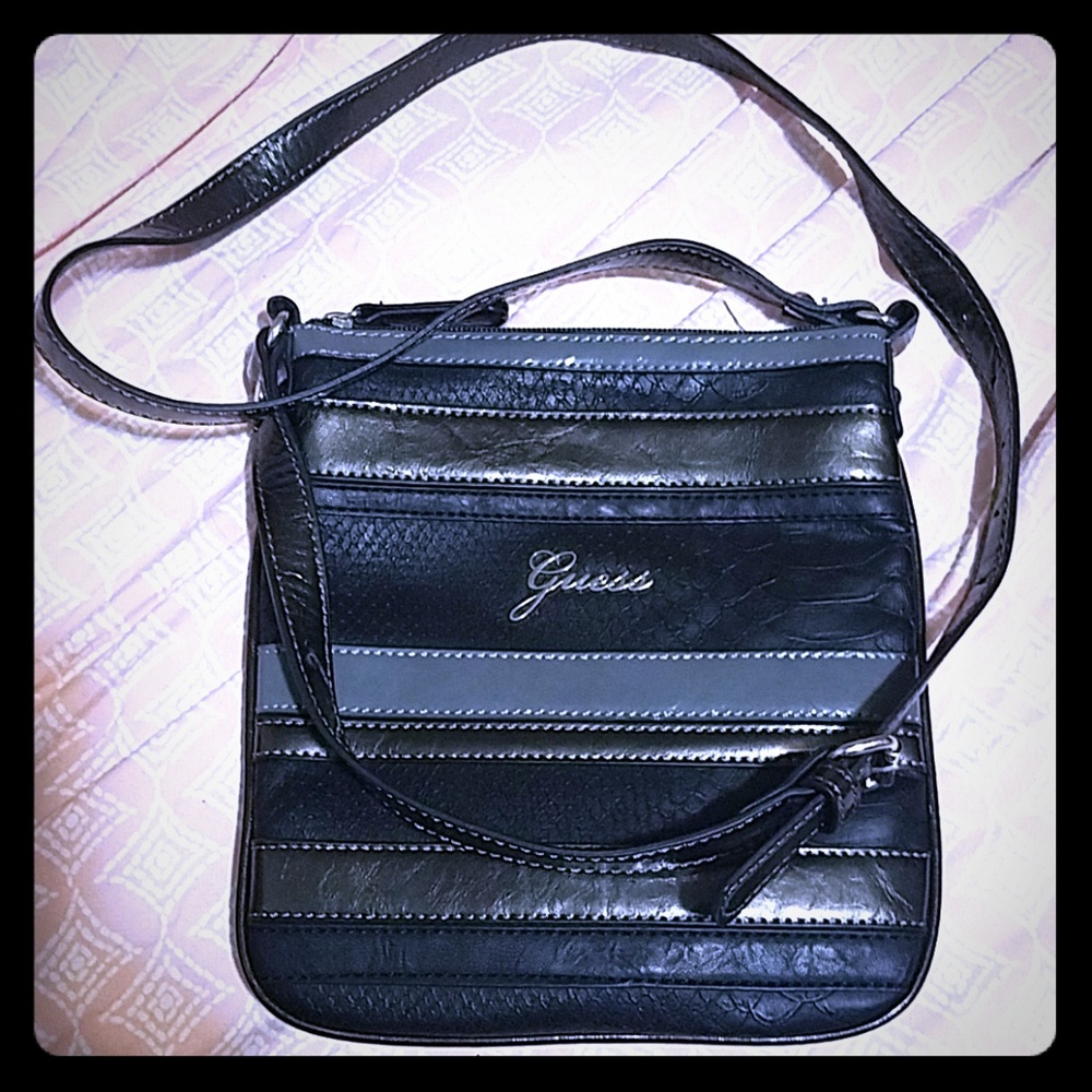 Guess purse handbag crossbody color block gray